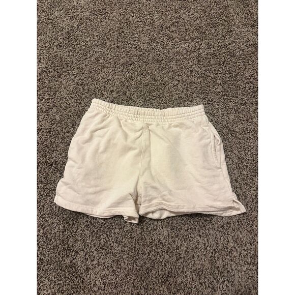 Brandy Melville Pants - John Galt Brandy Melville Off-White Rosa Sweat Shorts - One Size